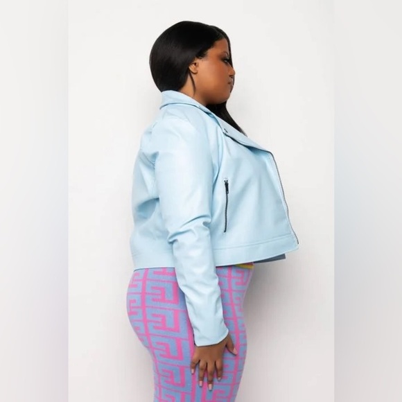 PLUS AZALEA WANG ICE COLD SPRING MOTO JACKET - Picture 5 of 9